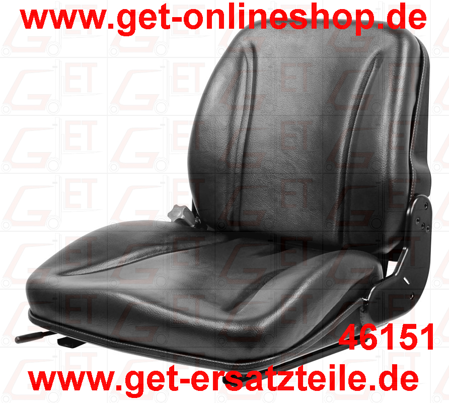 4651-Fahrersitz GET20PVC mit Sitzschalter für Gabelstapler, Baumaschinen und Traktoren