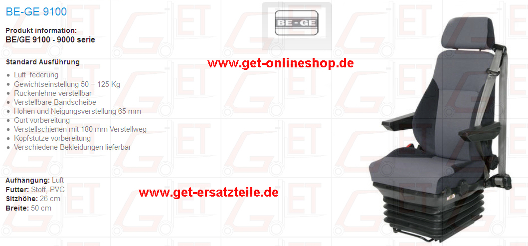 BE_GE_9100_9000Serie_Stoff_PVC_Fahrersitz_GET_Gabelstapler_Ersatzteile