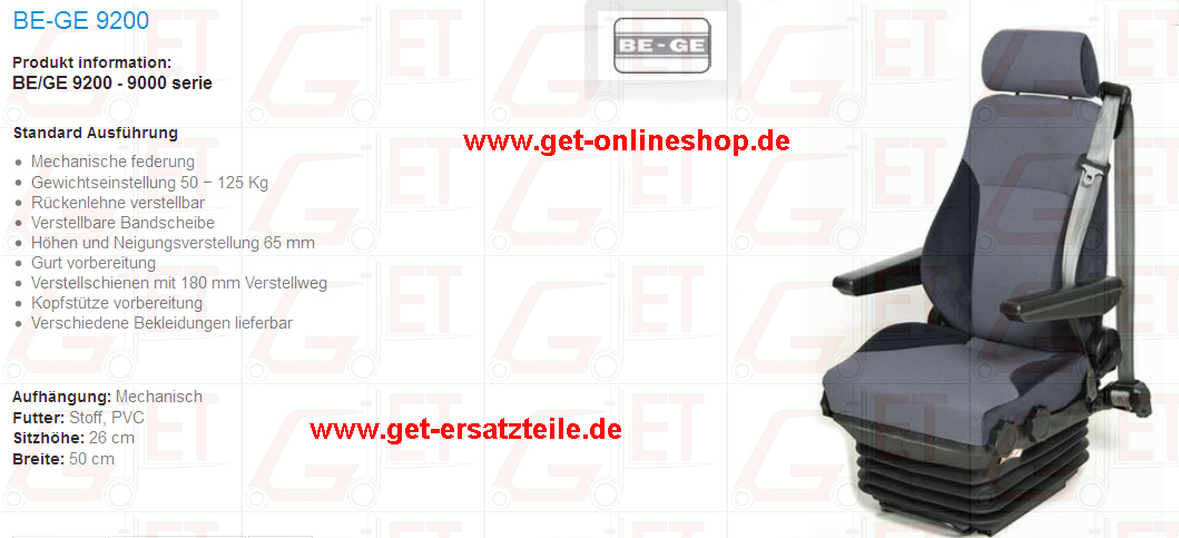 BE_GE_9200_9000_serie_Fahrersitz_GET_Gabelstapler_Ersatzteile